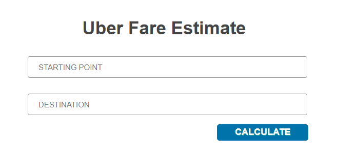Uber Fare Estimator