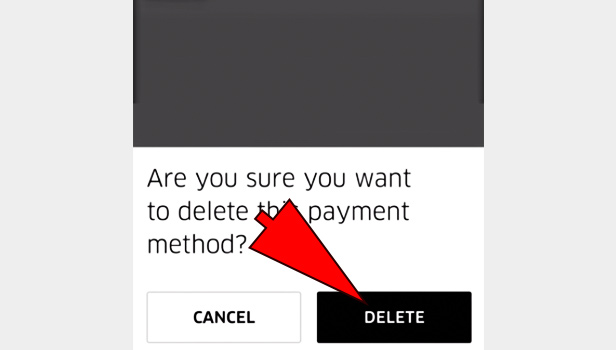 Delete Credit Card from Uber