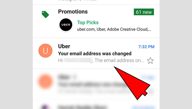 change uber email