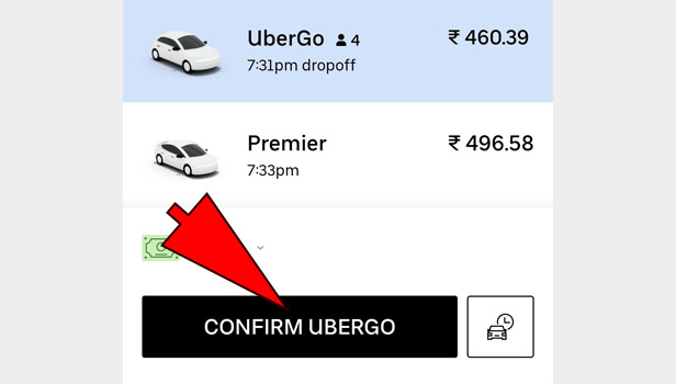 book Uber cab