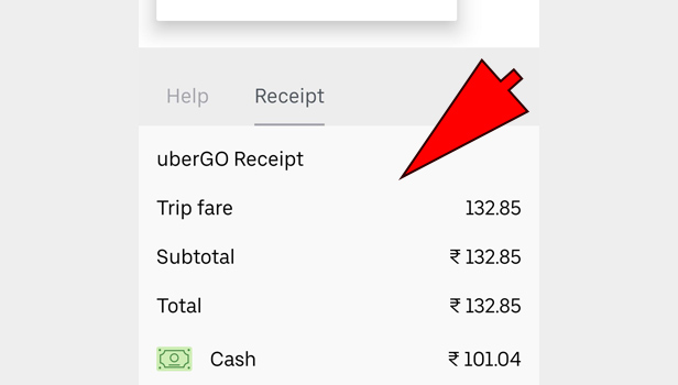 download Uber invoice