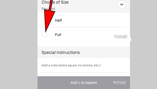 Order food on Uber Eats